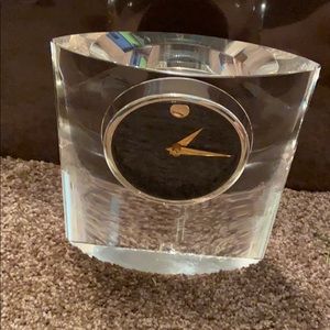Black faced Movado clock